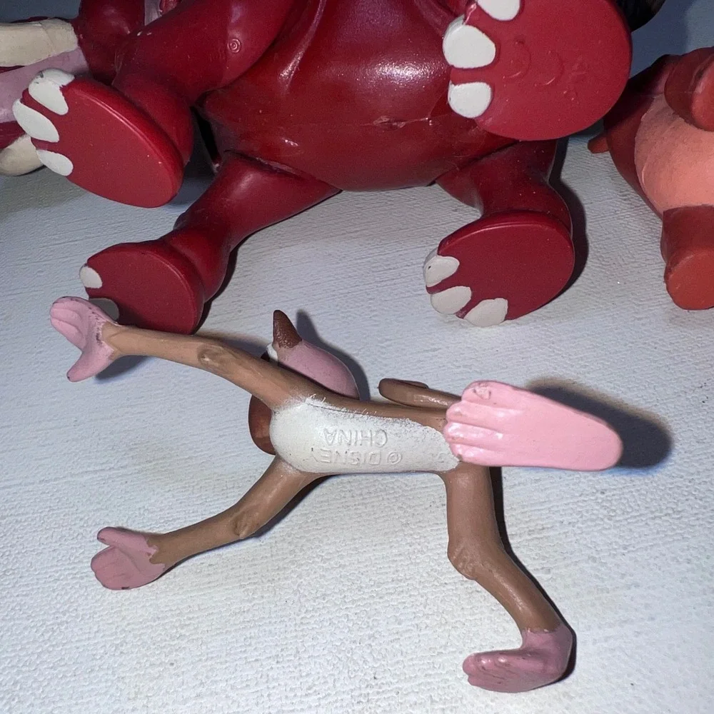 Vtg Disney Tarzan Figure Lot Tantor Elephant Terk Rhino 1999 Action Cake Topper